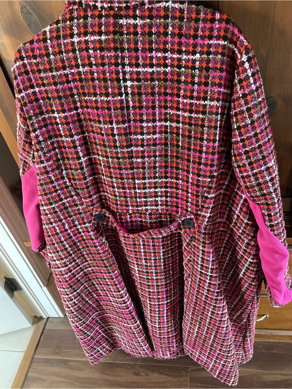 torrid Fuchsia Tweed-Accent Coat - Picture 5 of 10